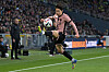 Paris Saint-Germain midfielder Lee Kang-in controls the ball during a Ligue 1 match against Nantes at La Beaujoire Stadium in Nantes, France, on April 22. [AFP/YONHAP]