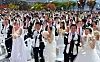 A Family Federation for World Peace and Unification joint wedding ceremony held for 7,200 couples on Oct. 10, 2010 [JOINT PRESS CORPS]