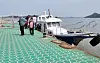Residents of Jangbyeongdo, an island off of Sinan-gun in North Jeolla, arrive via boat in Sinan-gun to vote in the general election on Wednesday. [YONHAP]