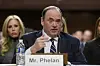 U.S. Navy Secretary John Phelan appears at a Senate Committee on Armed Services hearing in Washington on Feb. 27. [AP/YONHAP]