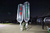 Members of a South Korean civic group representing families of abductees held in North Korea prepare to launch leaflet balloons toward the North in Paju, Gyeonggi, on April 27. [THE ASSOCIATION OF THE FAMILIES OF THOSE ABDUCTED BY NORTH KOREA]