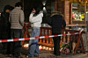 People have laid candles and flowers near the Le Constellation bar, where a devastating fire left dead and injured during the New Year's celebrations in Crans-Montana, Swiss Alps, Switzerland, on Jan. 1.  [AP/YONHAP]