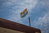 An Indian flag is seen on top of a house in India on May 12. [REUTERS/YONHAP]