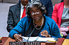 U.S. Ambassador to the United Nations Linda Thomas-Greenfield speaks during a UN Security Council meeting at the United Nations headquarters in New York on March 22, 2024. [AFP/YONHAP]