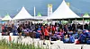 British scouts prepare to depart the campsite of the World Scout Jamboree in Buan County, North Jeolla on Aug. 5, 2023. The British contingent was the first of 158 national scout delegations to announce its departure from the Jamboree. [YONHAP]