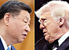 This combination of pictures created on April 9 shows Chinese President Xi Jinping in Beijing, left, and U.S. President Donald Trump. [AFP/YONHAP]