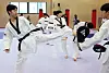 Korean taekwondo practitioners train at Jincheon National Training Center in Jincheon, North Chungcheong on June 25. [NEWS1]
