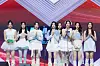 Girl group Hearts2Hearts receives the Rookie of the Year award at the Melon Music Awards held at the Gocheok Sky Dome in western Seoul on Dec. 20. [KAKAO ENTERTAINMENT]
