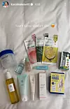 White House Press Secretary Karoline Leavitt posted this image of skincare items she bought during her stay in Gyeongju, North Gyeongsang, to social media on Oct. 29. [SCREEN CAPTURE]