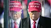 U.S. President Donald Trump is reflected in the bullet proof glass as he finishes speaking at a campaign rally in Lititz, Pennsylvania, on Nov. 3, 2024. [AP/YONHAP]