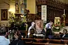 People attend a mass in honor of Pope Francis at the Cathedral Basilica in Lima, Peru on April 21. Pope Francis died the same day at the age of 88, according to the Holy See. [EPA/YONHAP]
