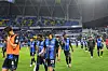 Incheon United players react after losing a K League 1 match against Daejeon Hana Citizen 2-1 at Incheon Football Stadium in Incheon on Sunday. [YONHAP]