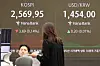 A screen in Hana Bank's trading room in central Seoul shows the Kospi opening on March 14. [YONHAP]