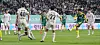 Jeonbuk Hyundai Motors, in green, play in a K League 1 match against Daegu FC at Jeonju World Cup Stadium in Jeonju, North Jeolla on Sunday. [NEWS1]