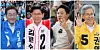 From left: Democratic Party presidential candidate Lee Jae-myung speaks during a campaign rally at Ilsan Cultural Plaza in Goyang, Gyeonggi; People Power Party candidate Kim Moon-soo holds a rally near Express Bus Terminal Station in Seocho District, Seoul; Reform Party candidate Lee Jun-seok campaigns at Chonnam National University in Buk District, Gwangju; and Democratic Labor Party candidate Kwon Young-guk appeals to voters in front of the Hyundai Motor Ulsan Plant in Buk District, Ulsan. [YONHAP]