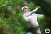 Yoon Ina takes a tee shot on the fourth hole of the final round of the Ever Collagen Queens Crown at Lakewood CC in Yangju, Gyeonggi on July 17, 2022. [YONHAP]