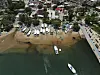 Boats fill Manzanillo beach as others are removed from the water ahead of the arrival of Hurricane Erick in Acapulco, Mexico, June 18. [AP/YONHAP]