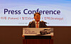 KG Mobility Chairman Kwak Jea-sun talks about the company's future business strategies at a press conference held in central Seoul Thursday. [KG MOBILITY]