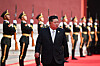 North Korea's leader Kim Jong-un arrives for a military parade marking the 80th anniversary of victory over Japan and the end of World War II in Beijing on Sept. 3. [TASS/YONHAP]
