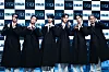 Boy band 82Major poses for photos during a showcase on Oct. 15, 2024 at the Ilchi Art Hall in southern Seoul. [DANIELA GONZALEZ PEREZ]