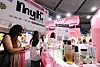 Visitors looks at cosmetics on display at the 2025 MyK Festa at the Olympic Handball Stadium in Songpa District, southern Seoul, on June 19. [YONHAP]