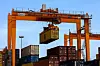 A container is loaded onto a cargo ship while docked at Hai Phong port, after U.S. President Donald Trump announced a 90-day pause on tariffs for many countries, in Hai Phong, Vietnam on April 16. [REUTERS/YONHAP]