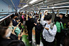 Passengers ride a Line No. 7 subway in Seoul on May 16, 2024. [YONHAP]