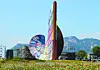 The 'Humanise Wall' is installed at the Songhyun Green Plaza in Jongno District, central Seoul on Sept. 26, as part of the 5th Seoul Biennale of Architecture and Urbanism. [YONHAP]