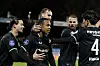 Feyenoord midfielder Hwang In-beom, far right, celebrates with his teammates during an Eredivisie match against RKC Waalwijk at Mandemakers Stadion in the Netherlands on Saturday. [EPA/YONHAP]
