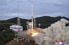 In this photo carried by Pyongyang's state-controlled Korean Central News Agency, North Korea launches a Chollima-1 rocket carrying its Malligyong-1 military reconnaissance satellite from the Sohae Satellite Launching Station in Tongchang-ri, North Pyongan Province, on May 31. [YONHAP]
