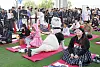 People space out during the Hangang Space-out Competition at Jamsu Bridge in Seocho District, southern Seoul, on May 11. [PARK SANG-MOON]