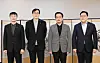 From left: Financial Supervisory Service Gov. Lee Bok-hyun, Bank of Korea Gov. Rhee Chang-yong, acting President Choi Sang-mok and Financial Services Commission Chairman Kim Byoung-hwan pose for a photo ahead of a meeting on macroeconomic and financial issues held at the government complex in central Seoul on Jan. 30. [MINISTRY OF ECONOMY AND FINANCE]