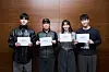 From left, actors Kim Moo-yul, Lee Sung-min, Jin Ki-joo and Pyo Ji-hoon pose for a photo for an upcoming Netflix series, tentatively titled ″True Lesson.″ [NETFLIX]