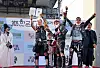 Rock band Pogo Attack celebrates after winning the Hangang Space-out Competition at Jamsu Bridge in Seocho District, southern Seoul, on May 11. [PARK SANG-MOON]