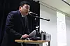 Late actor Kim Sae-ron's family lawyer Boo Ji-seok of Law Firm Buyou speaks at a press conference held on March 27 in southern Seoul. [YONHAP]