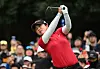Kim Sei-young tees off on the second hole during the third round of the BMW Ladies Championship at Pine Beach Golf Links in Haenam County, South Jeolla, on Oct. 18. [AFP/YONHAP]