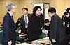 Park Dan, head of Korean Intern Resident Association, center, shakes his hand with National Assembly Speaker Woo Won-shik at the National Assembly in western Seoul on March 10. [NEWS1]