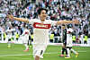 Stuttgart's Jeong Woo-yeong celebrates scoring a goal during a Bundesliga match against Bayern Munich in Stuttgart, Germany on May 4.  [AP/YONHAP]