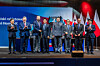 Key officials from the Korean and Polish governments and Hanwha Aerospace, including Son Jae-il, CEO and President of Hanwha Aerospace, far left, and Presidential chief of staff Kang Hoon-sik, fourth from left, pose for a commemorative photo during the signing ceremony for the third executive contract for Hanhwa's Chunmoo guided missile. [HANWHA AEROSPACE]