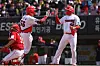 The SSG Landers celebrate during a KBO game against the Kia Tigers at Gwangju-Kia Champions Field in Gwangju on April 13. [NEWS1]