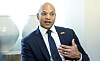 Wes Moore, governor of Maryland, speaks during an interview with the JoongAng Ilbo in central Seoul on April 16. [JOONGANG ILBO]