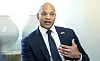 Wes Moore, governor of Maryland, speaks during an interview with the JoongAng Ilbo in central Seoul on April 16. [JOONGANG ILBO]