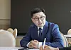 Tsevegmed Munkhnasan, a chief officer of the livestock policy implementation department at the Mongolia’s Ministry of Food, Agriculture and Light Industry, speaks with reporters at a place near Sukhbaatar Square in Ulaanbaatar on April 18. [GLOBAL CIVIC SHARING]
