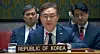 South Korean Ambassador to the UN Hwang Joon-kook speaks during a UN Security Council session, in this undated photo captured from UN Web TV. [YONHAP]