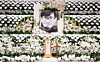 A portrait of late actor Ahn Sung-ki sits at his memorial altar at the Catholic University of Korea, Seoul St. Mary's Hospital in southern Seoul on Jan. 5. [NEWS1]