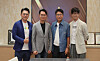 Officials pose for a photo at a Korea Music Copyright Association–Tencent Music meeting held in China on 2025. From left: Tsai Chun Pan, Group Vice President of Tencent Music, Kar Shun Pang, Executive Chairman of Tencent Music, Lee Soo-man, Key Producer and Visionary Leader at A2O Entertainment and Park Hak-gi, former Vice Chairman of the Korea Music Copyright Association. [KOREA MUSIC COPYRIGHT ASSOCIATION]