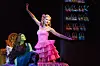 Courtney Monsma as Glinda, right, and Sheridan Adams as Elphaba perform 'Popular' in the ongoing international tour production of 'Wicked,' which opened at the Blue Square theater in Yongsan District, central Seoul, on July 12. [JEFF BUSBY/SNCO]