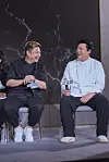 'Cooking Maniac' Yoon Nam-no, left, and Jang Ho-joon attend the 'Culinary Class Wars' press conference at Hotel Naru Seoul MGallery Ambassador in Mapo District, western Seoul, on Monday. [NETFLIX KOREA]