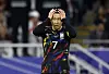 Son Heung-min reacts after Korea was eliminated from the Asian Cup by Jordan in Qatar on Feb. 6. [REUTERS/YONHAP]