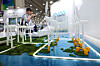A model of Posco International’s renewable energy power plant is on display at the Posco booth at Smart Energy Plus 2025, held at Coex in Gangnam District, southern Seoul on Oct. 15, 2025. [NEWS1]